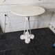 Iron garden table with cast iron legs