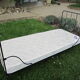 Wrought iron bed with mattress