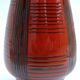 Vintage red ceramic vase scarified decoration elchinger 50' signed