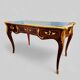 Marquetry and gilded bronze desk signed rinck in paris