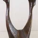 Brass brutalist candlestick from Horst Dalbeck