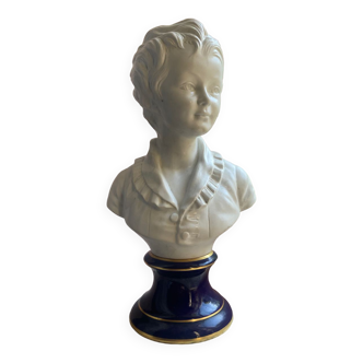 Children's bust in Limoges biscuit porcelain