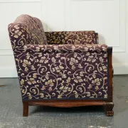 Victorian Fabric Sofa and Armchairs, Set of 3