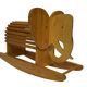 Vintage Swedish design Wooden Rocking Elephant 80's design