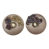 Pair of slip candle holders