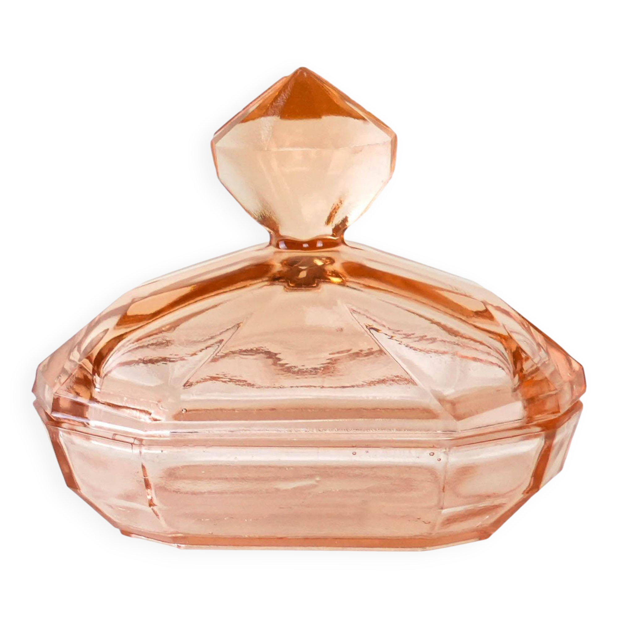 Glass butter dish, art deco, 1930s, production: Italy