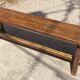 Solid oak farmhouse bench 140cm for rustic farmhouse table 1950