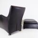 Montis Loge leather armchair with ottoman by Gerard van den Berg