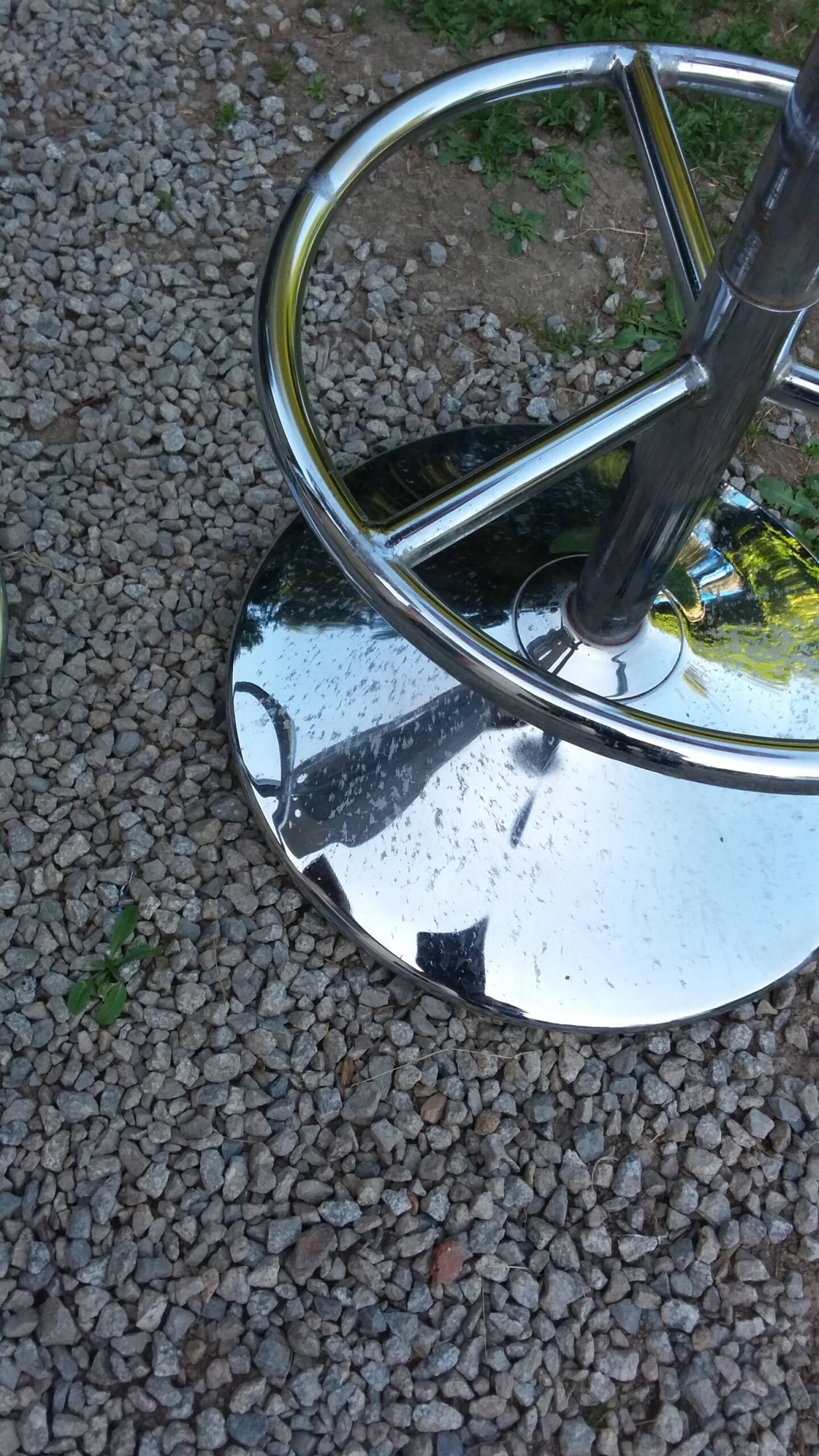 Pair of Etienne Fermigier designer stools, Mirima mower model, publisher