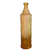 Grande bouteille motif feuilles
