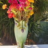 Art Nouveau ceramic dabbling vase