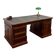 Classic English Desk Partnerdesk Black Leather