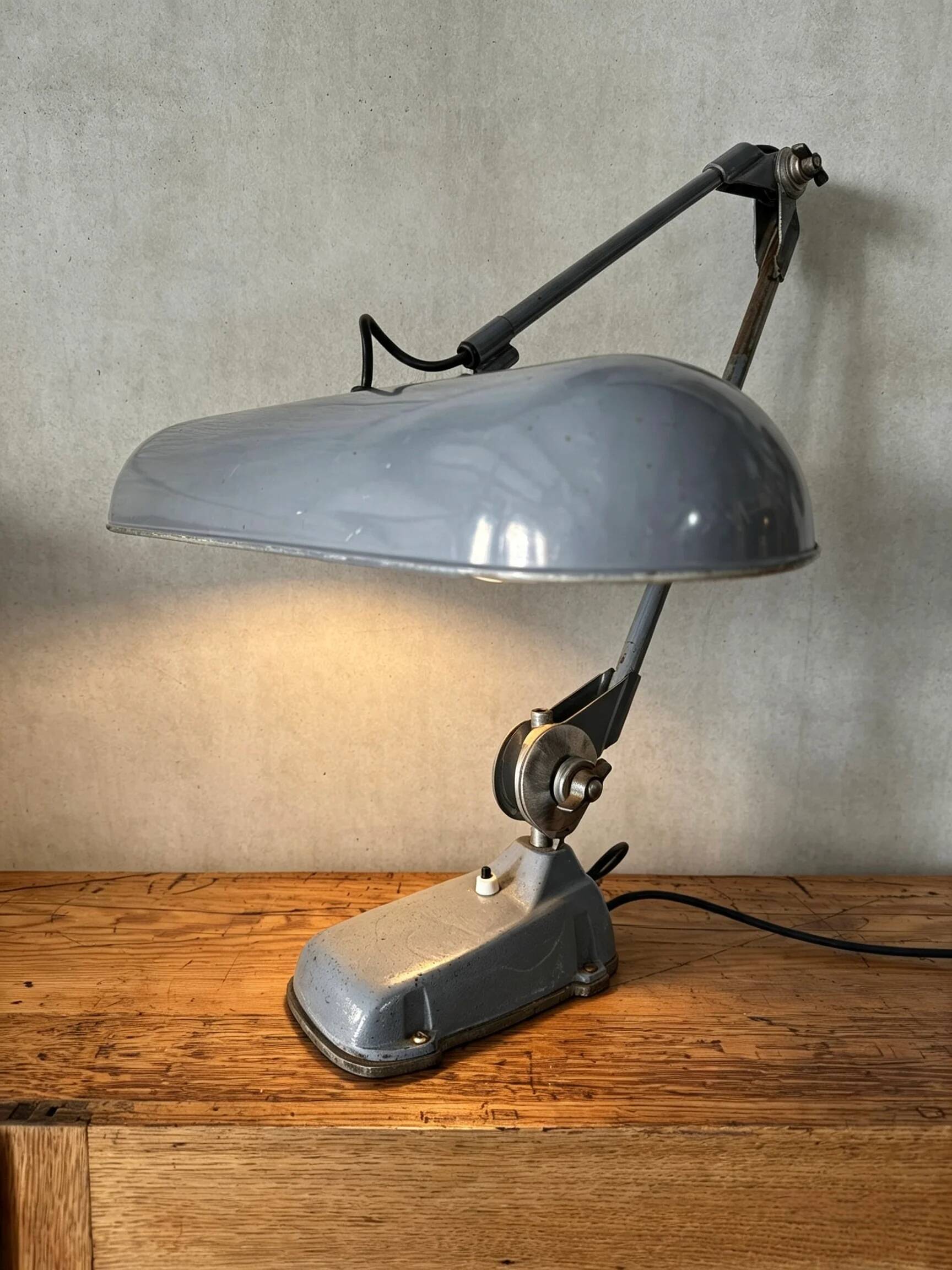 Large 1960s task lamp by Ernst Rademacher for Rademacher GmbH