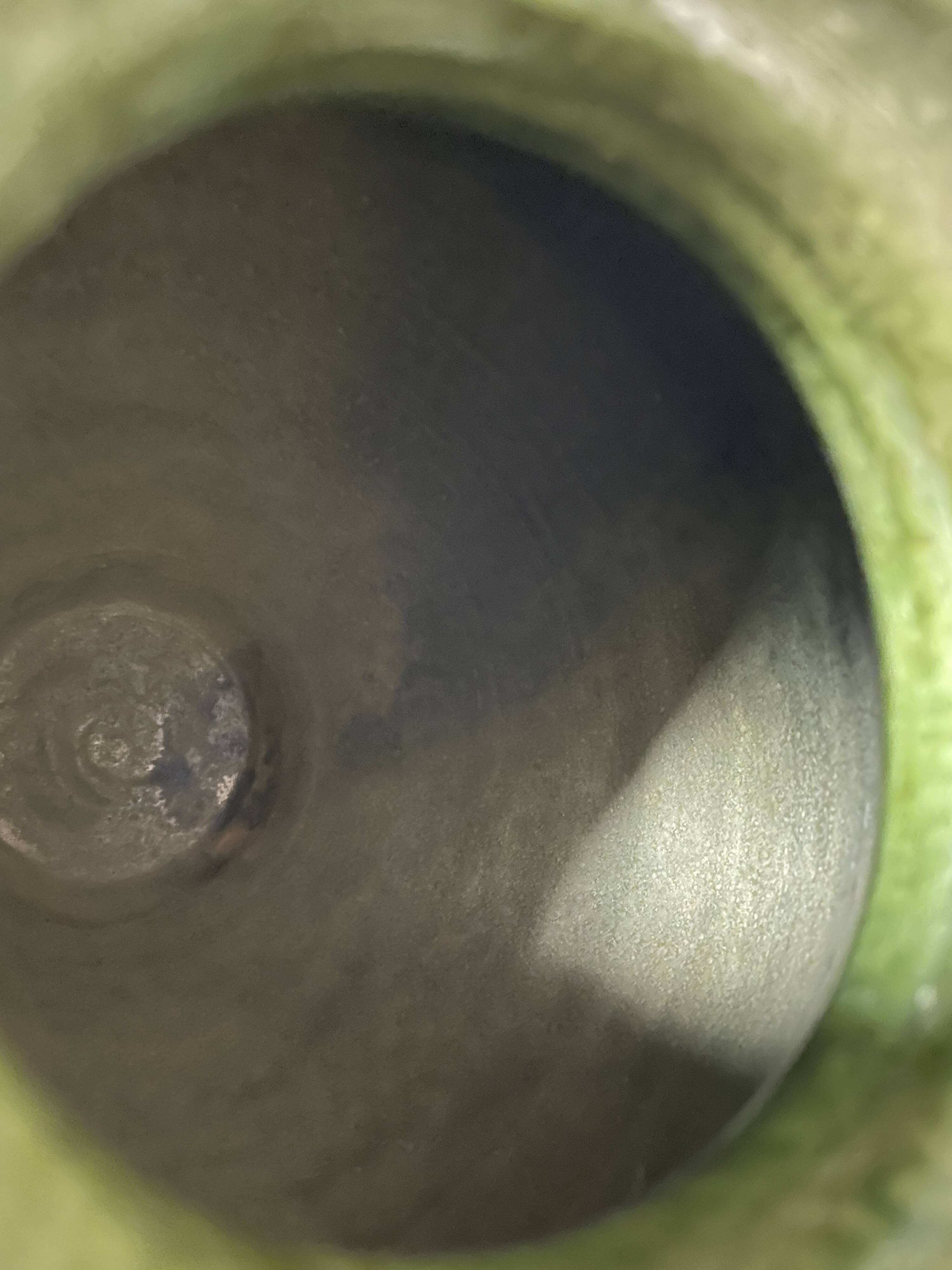 Green terracotta jar