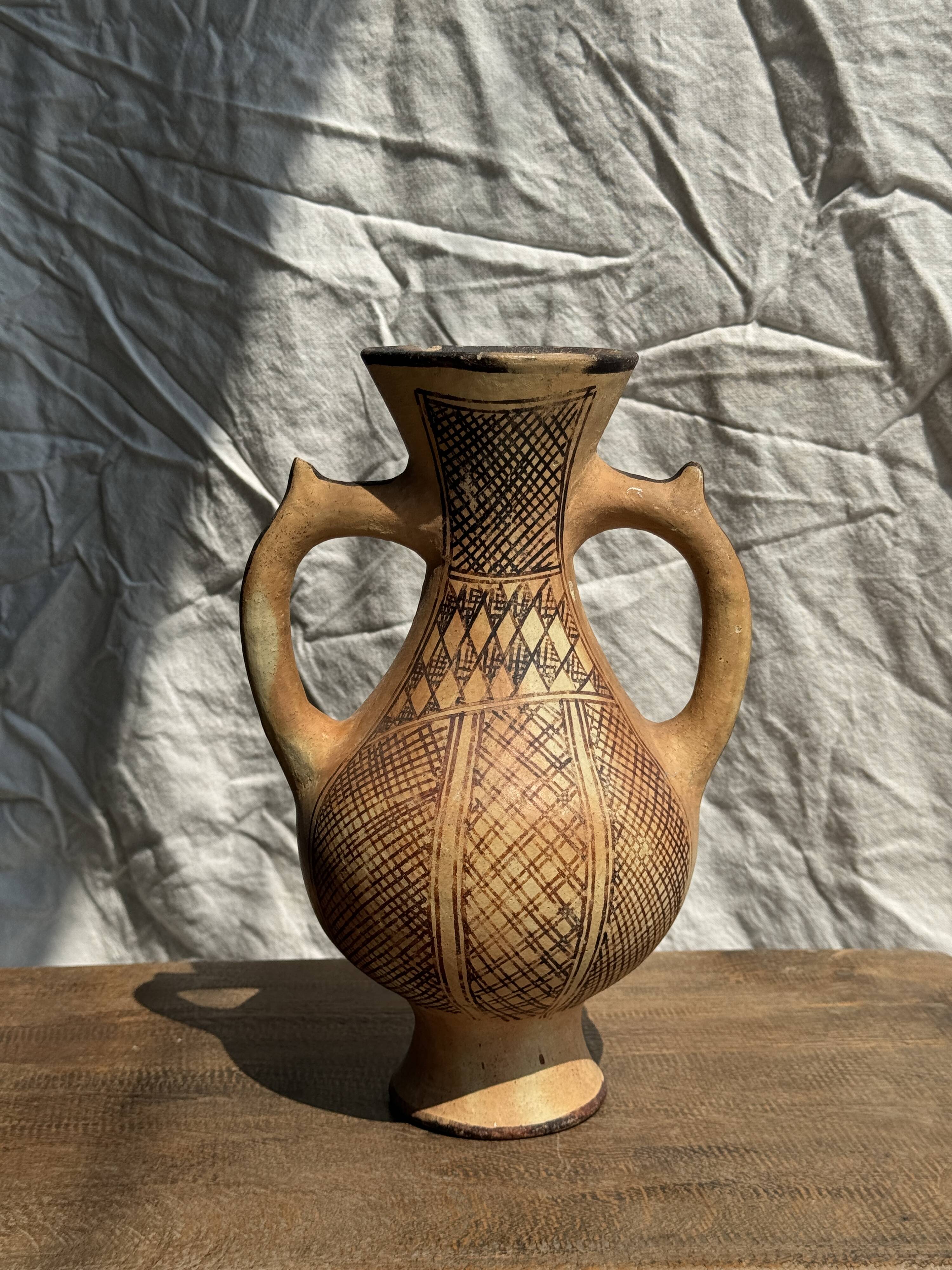 Decorative vase in the shape of an antique style amphora H27
