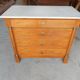 Empire dresser in cherry and white marble