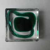 Two-layer glass desk set, 80s