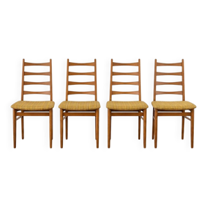 Lot de 4 chaises vintage - moutarde