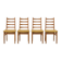 Set of 4 vintage Scandinavian chairs - Teak and mustard fabric