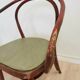 Vintage Bentwood Dining Chair: Red Thonet B9 Style, Leather Seat