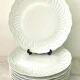 Set de 7 assiettes porcelaine fine de Limoges