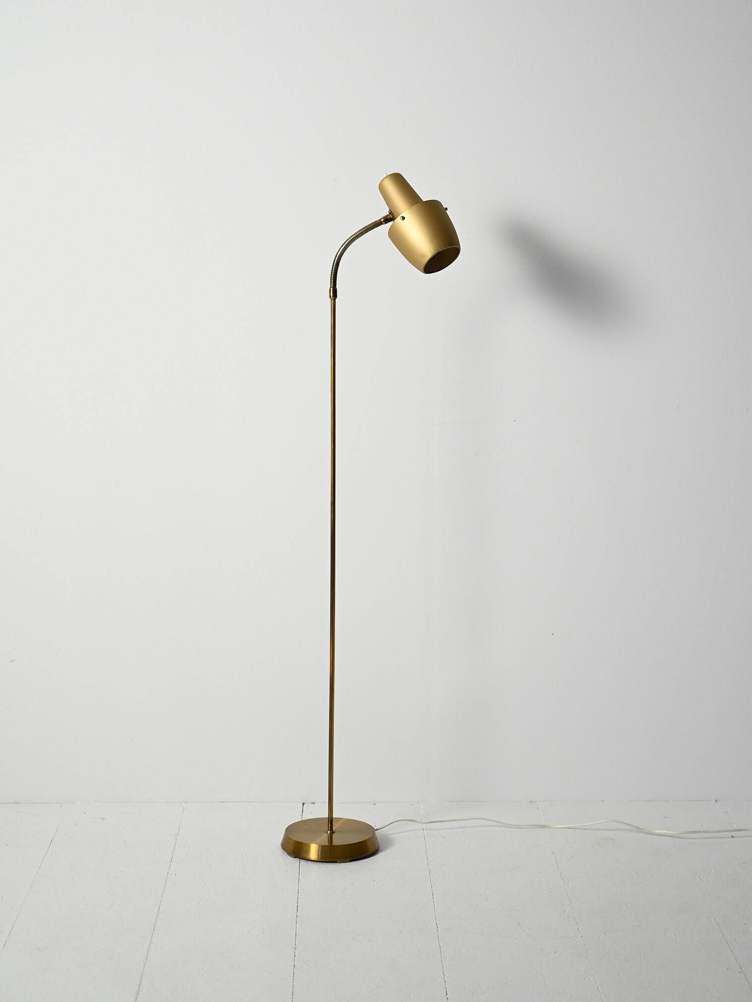 Scandinavian brass floor lamp, 1950s/60s
