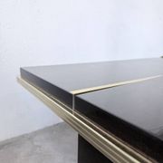 "Rizzo" lacquered and brass coffee-bar table from the 1970s.