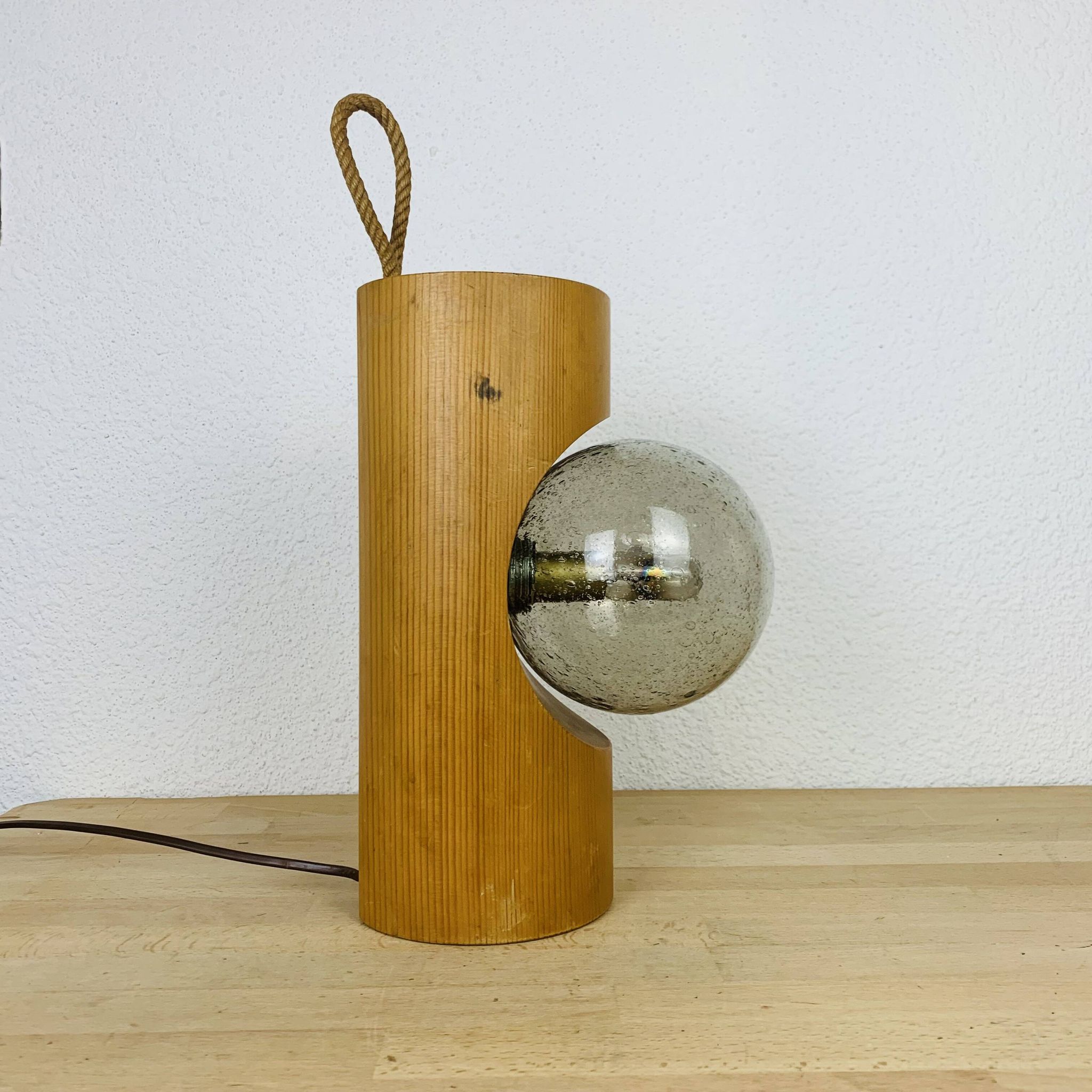 Lampe brutaliste Temde Leuchten années 70