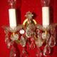 Crystal wall light with two arms from the 1960s.