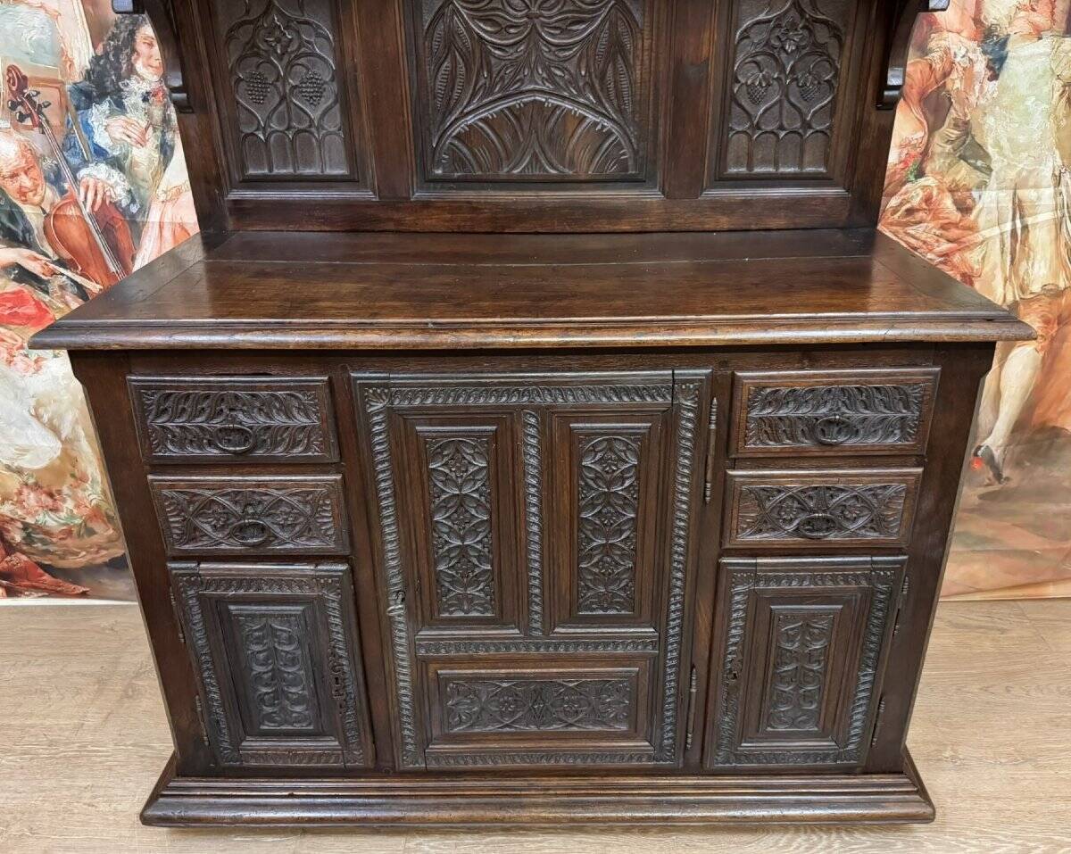 Renaissance Style Cabinet in Carved Wood circa 1850