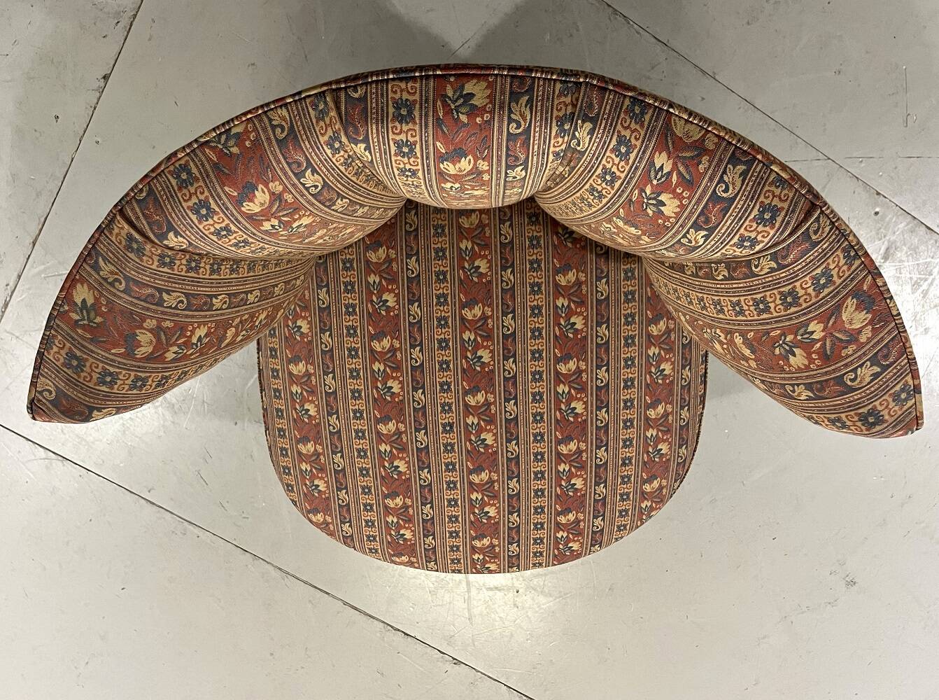 Chauffeuse scandinave en tissu, années 1950