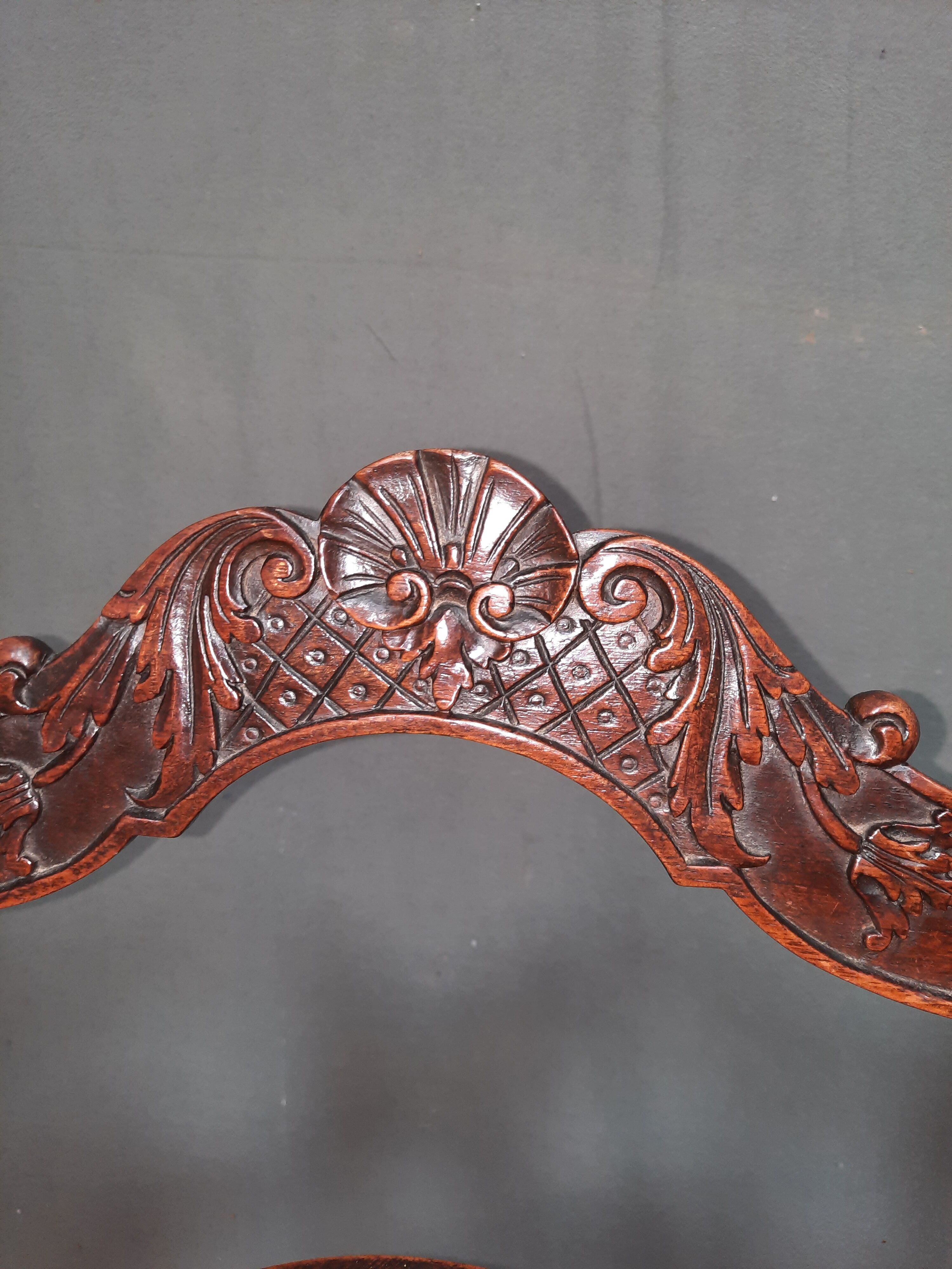 Pair of old chairs feet hoof