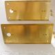 Pair of glass and brass wall lights by Carl Fagerlund for Orrefors, 1960.