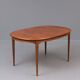 Table à manger vintage ovale en noyer 1960 Suède