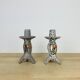 Pair of ceramic candlesticks by Marius Bessone in Vallauris