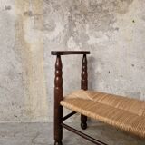 Cantou straw bench