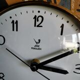 Clock silent rectangular vintage wall pendulum "Black ochre Jaz"