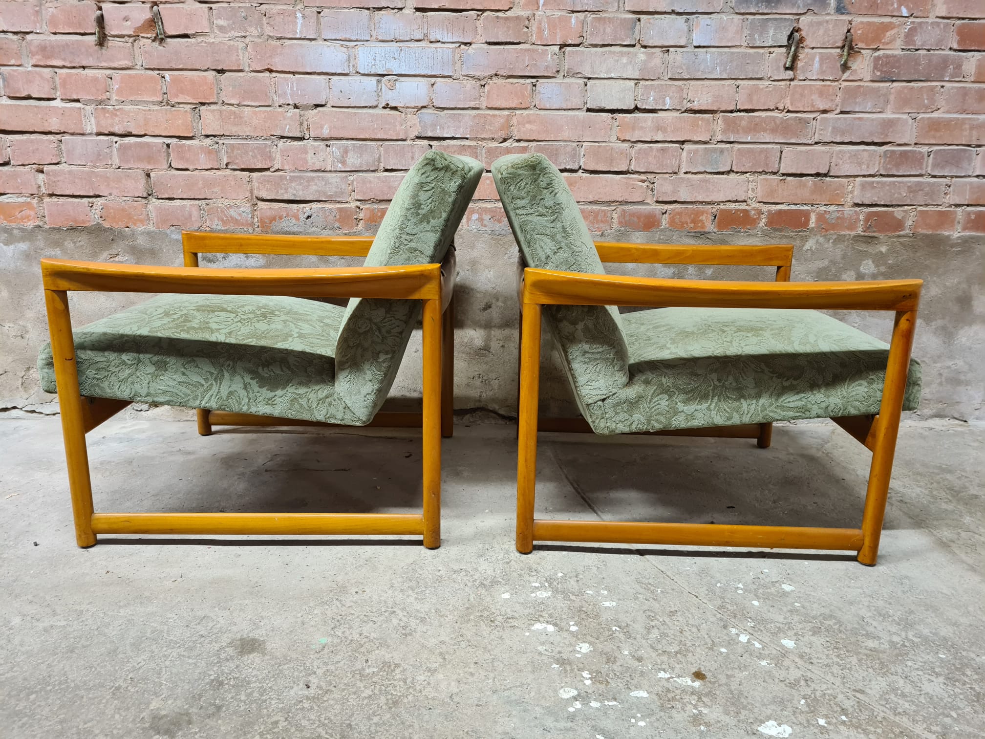 Pair of Scandinavian design armchairs teak 1960