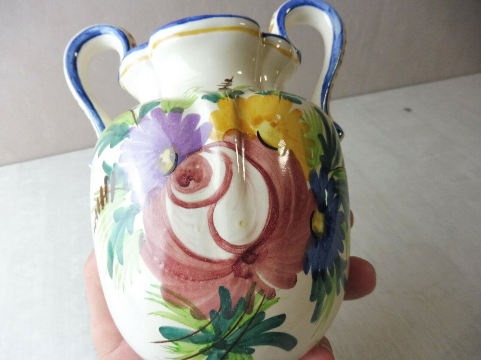 Ancient vase amphora, decoration flowers, ceramic, from St Clement