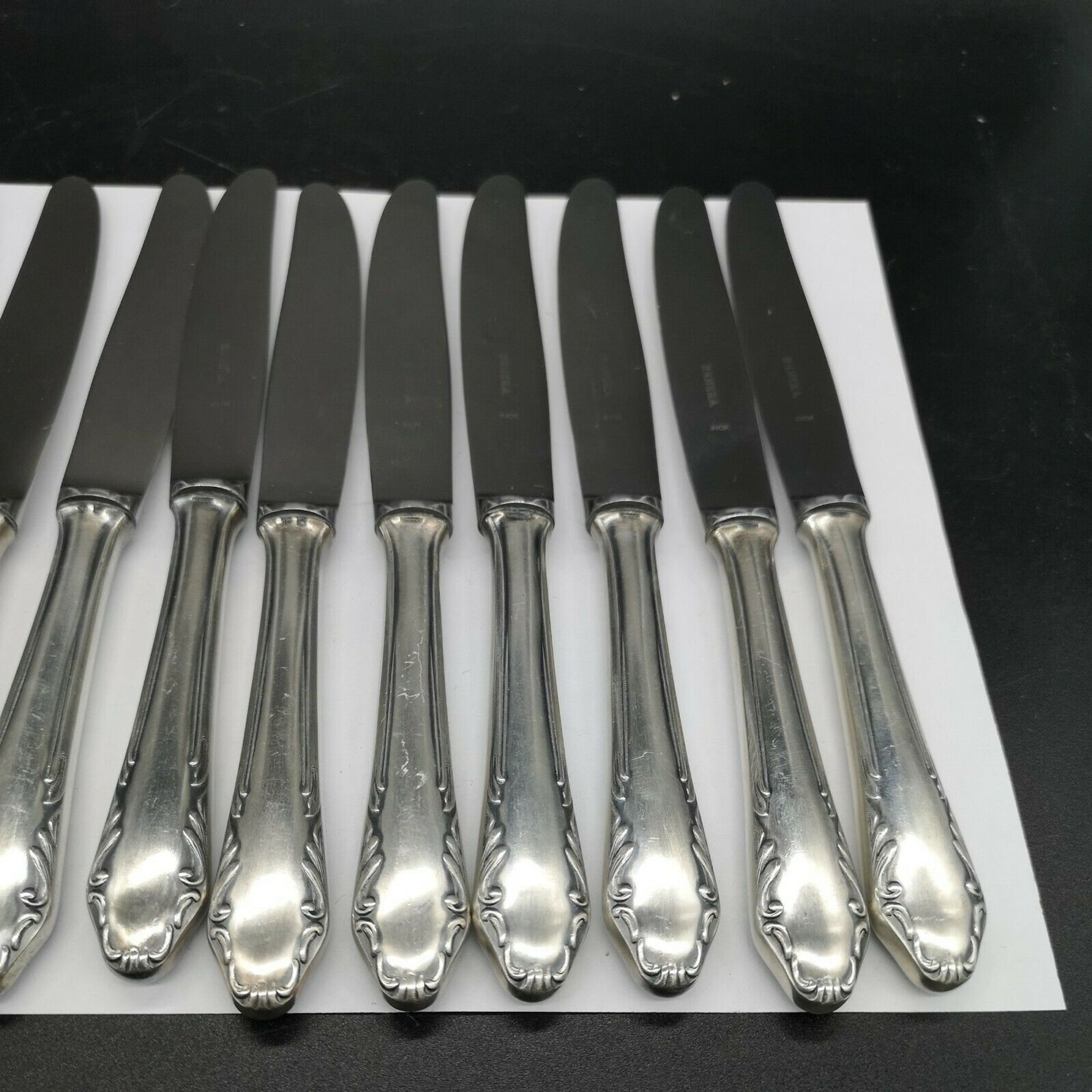 Series 12 entremets knives in silver metal reneka stainless steel blade