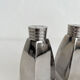 Vintage chrome metal salt and pepper shakers