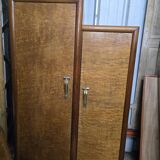 Art deco wardrobe in elm burl