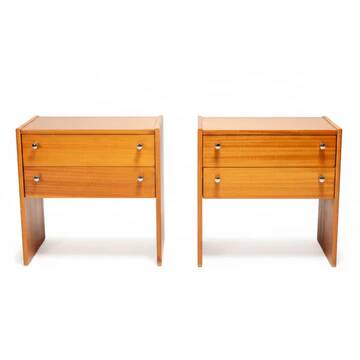 Pair of mid-century bedside tables FEMINA, Czechoslovakia 1960s