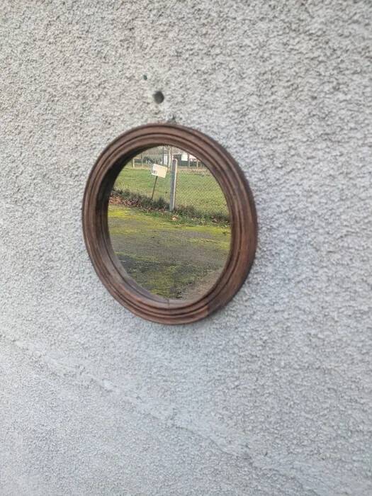 Small round mirror
