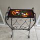 Vallauris magazine rack "la Grange", tiled and wrought iron