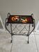 Vallauris magazine rack "la Grange", tiled and wrought iron