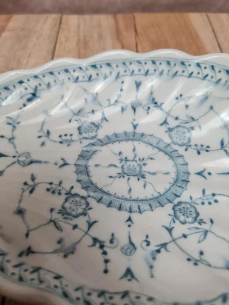 Ravier ancien anglais L. Straus & Sons – décor bleu Imperial
