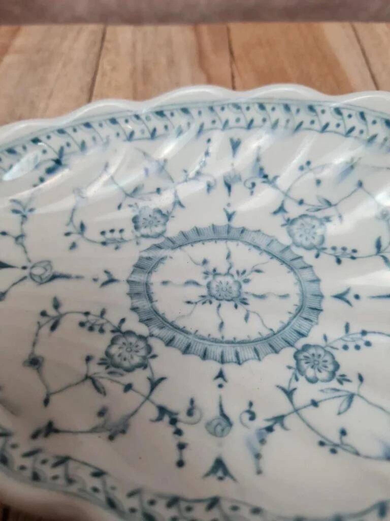Ravier ancien anglais L. Straus & Sons – décor bleu Imperial