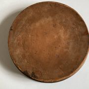 Plat vide poche cible XXL en terre vernissée de Marnaz 1950