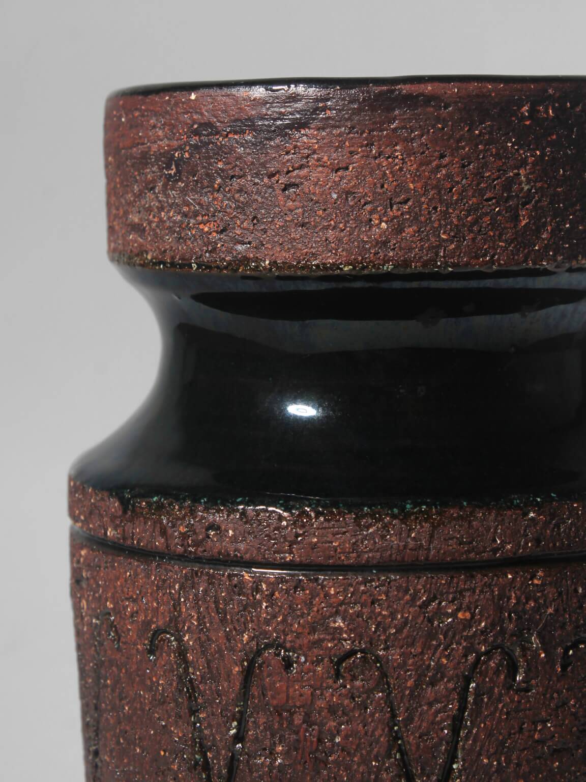 Eke Bjerén Textured Ceramic Large Vase, 1960s, Sweden
